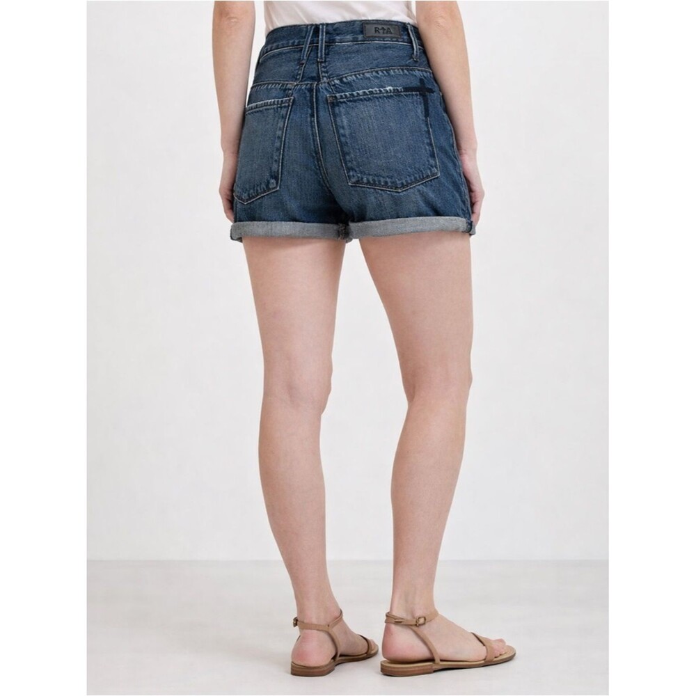 RtA Pierce Shorts Women's Small Blue Denim Cuffed Relaxed Summer Casual Everyday